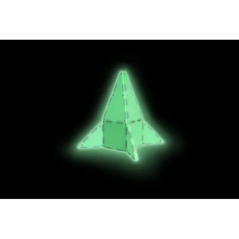 MAGNA-TILES Magnetinis šviečiantis konstruktorius, 16 det.