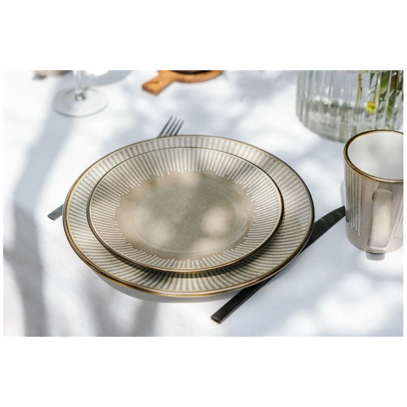 Sķīvis pusd. domoletti brūns ar orn.27cm