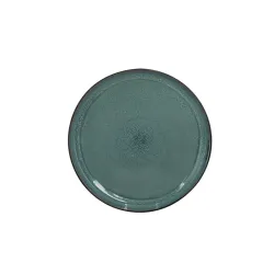 Plate glaze ins and out dark gren 27cm