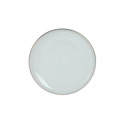 Sķīvis pusd. domoletti ar zelta mal.26cm