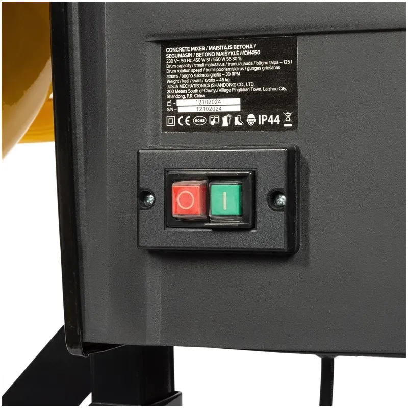 Elektriskais betona maisītājs Grunder HCM450, 550 W, 125 l