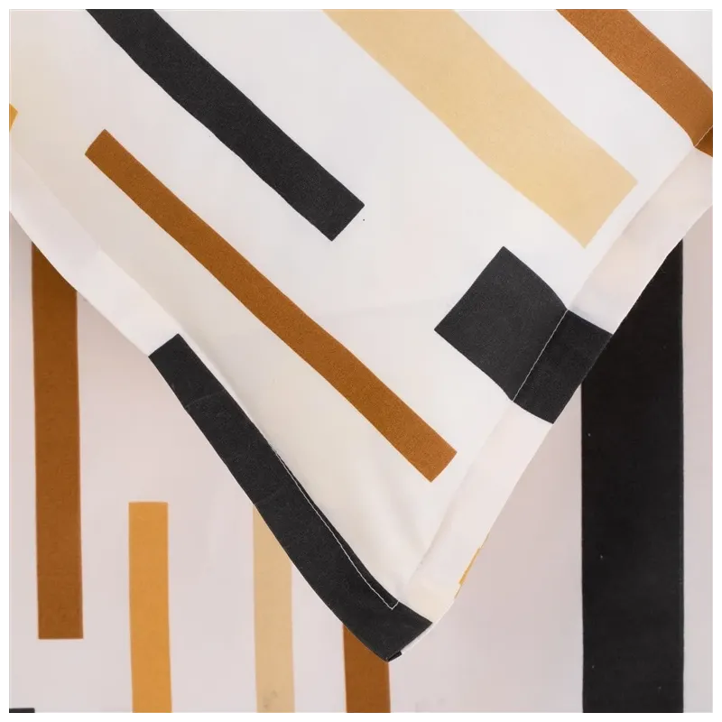 Комплект постельного белья Okko CD018, коричневый цв.-белый цв., 140 x 200 cm