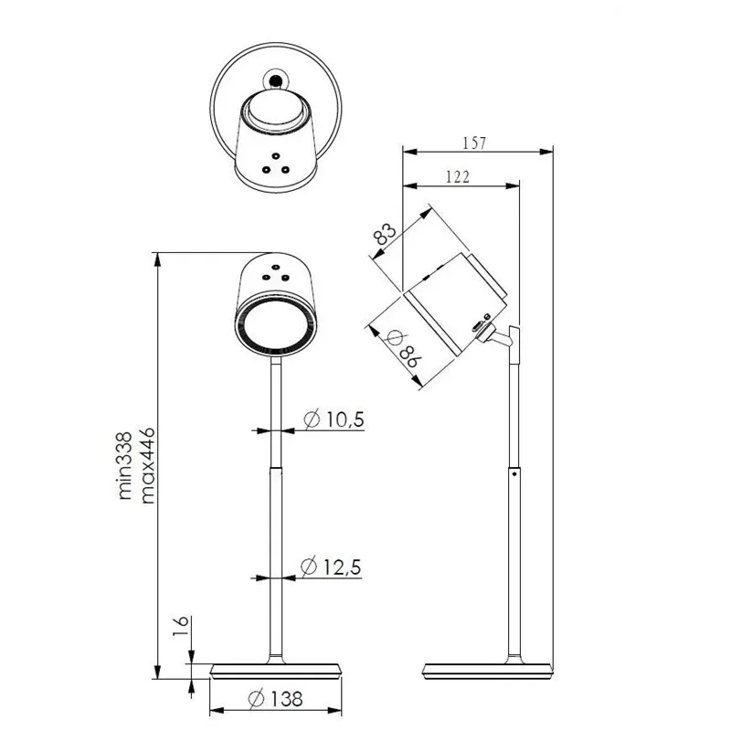 Stalinis šviestuvas Flashlight BL-1005. LED. pastatomas. 6W
