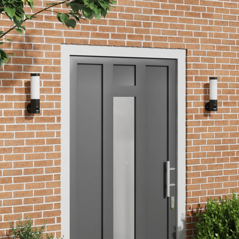 vidaXL Āra sienas gaisma 2 pcs Melna 12 x 8,5 x 29 cm