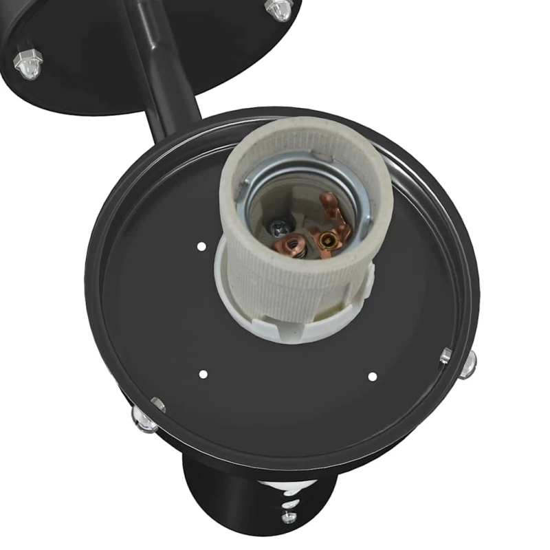 vidaXL Āra sienas gaisma Melna 28 x 25 x 38 cm