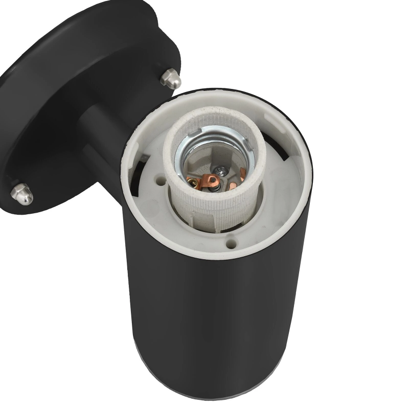 vidaXL Āra sienas gaisma Melna 15 x 7,5 x 33 cm