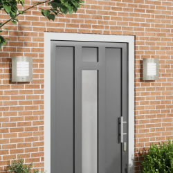 vidaXL Āra sienas gaisma 2 pcs Sudraba 23.5 x 9 x 26 cm