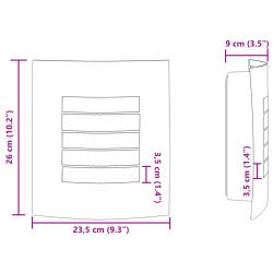 vidaXL Āra sienas gaisma Melna 23.5 x 9 x 26 cm