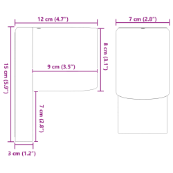vidaXL Āra sienas gaisma Melna 12 x 7 x 15 cm Nerūsējošs tērauds