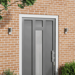 vidaXL Āra sienas gaisma 2 pcs Sudraba 6,5 x 10,5 x 16 cm