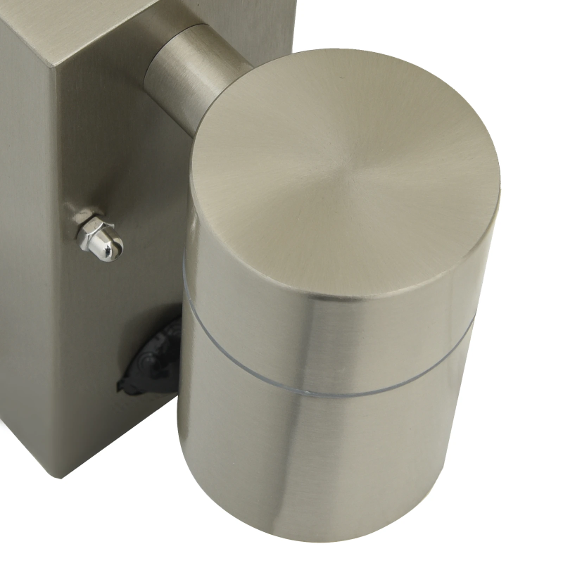 vidaXL Āra sienas gaisma 2 pcs Sudraba 6,5 x 10,5 x 16 cm