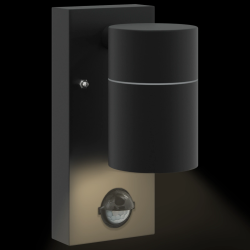 vidaXL Āra sienas gaisma 2 pcs Melna 6,5 x 10,5 x 16 cm