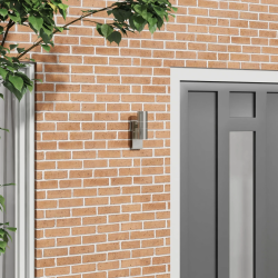 vidaXL Āra sienas gaisma Sudraba 7 x 10 x 22 cm