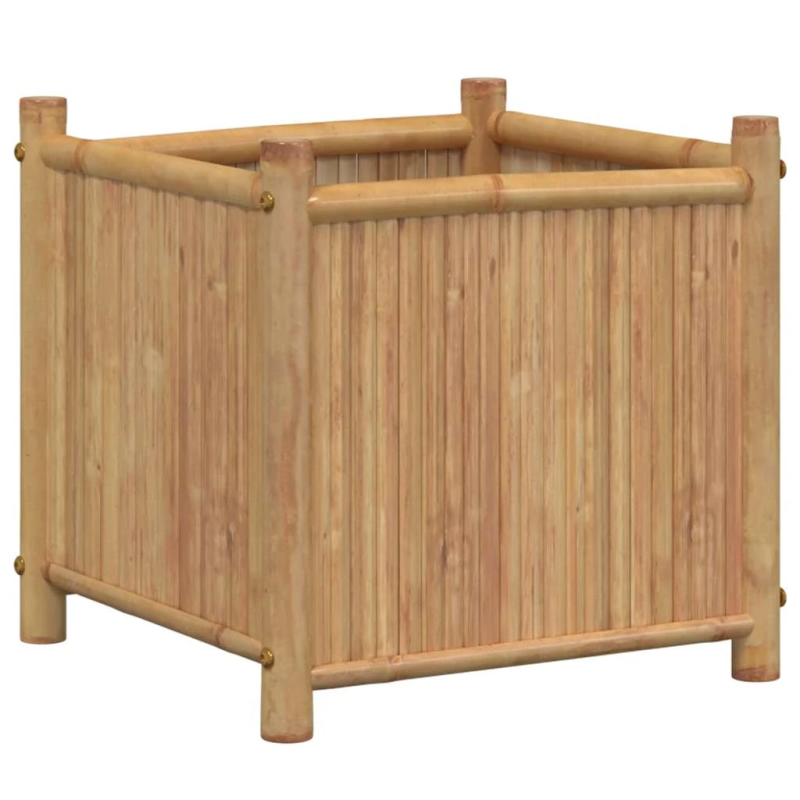 vidaXL puķu kaste, 40x40x40 cm, bambuss