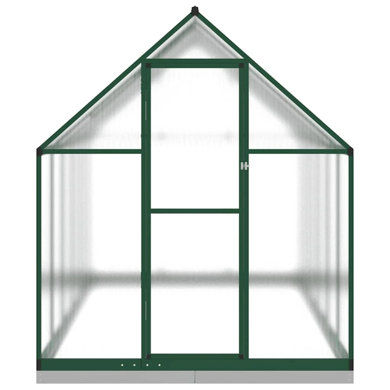 vidaXL siltumnīca ar pamatnes rāmi, zaļš, 334x169x202 cm, alumīnijs