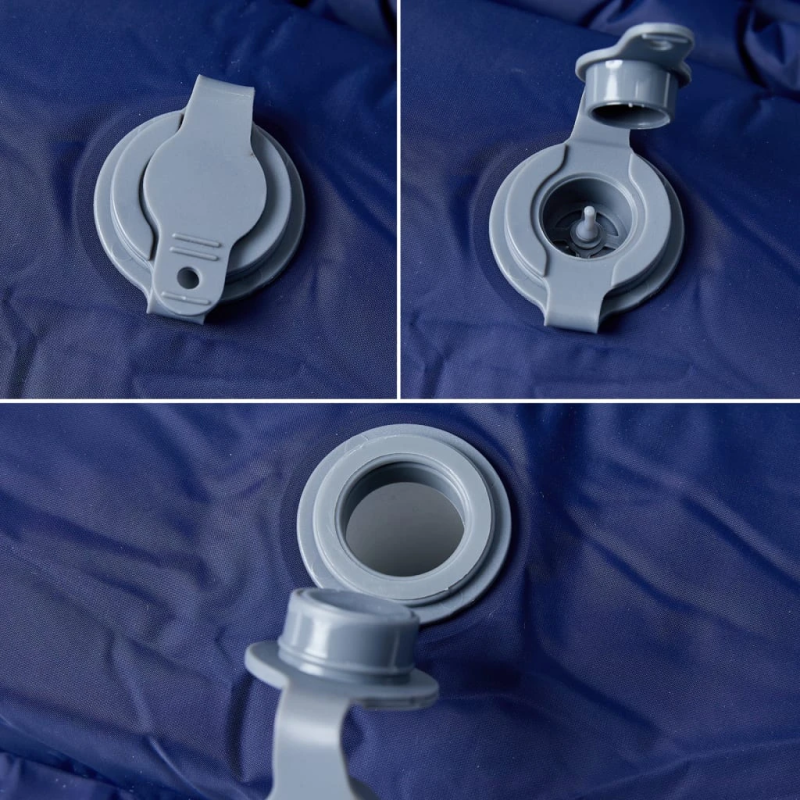 vidaXL pašpiepūšams kempinga matracis, spilvens vienvietīgs tumši zils