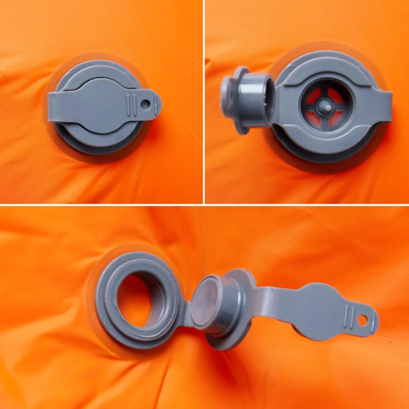 vidaXL piepūšams kempinga matracis, spilvens, vienvietīgs, oranžs