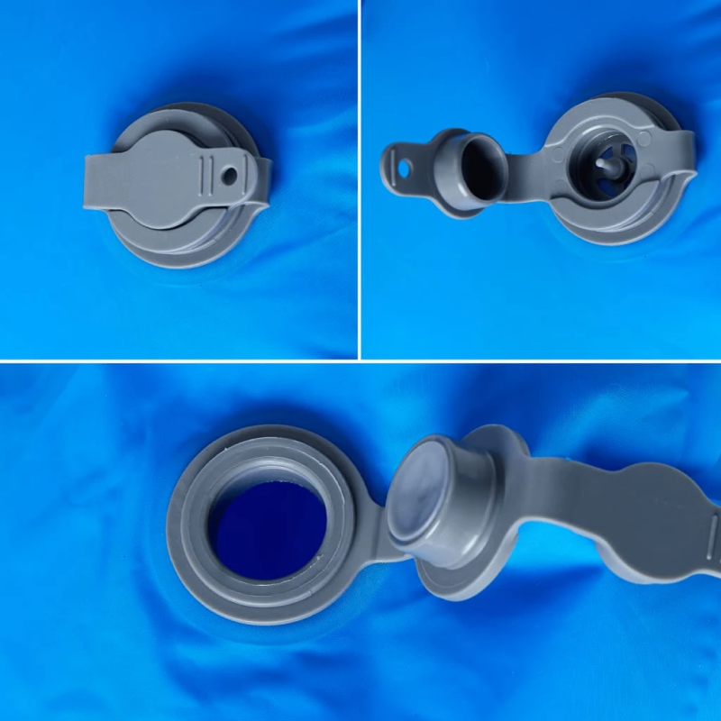 vidaXL piepūšams kempinga matracis, spilvens, vienvietīgs, zils