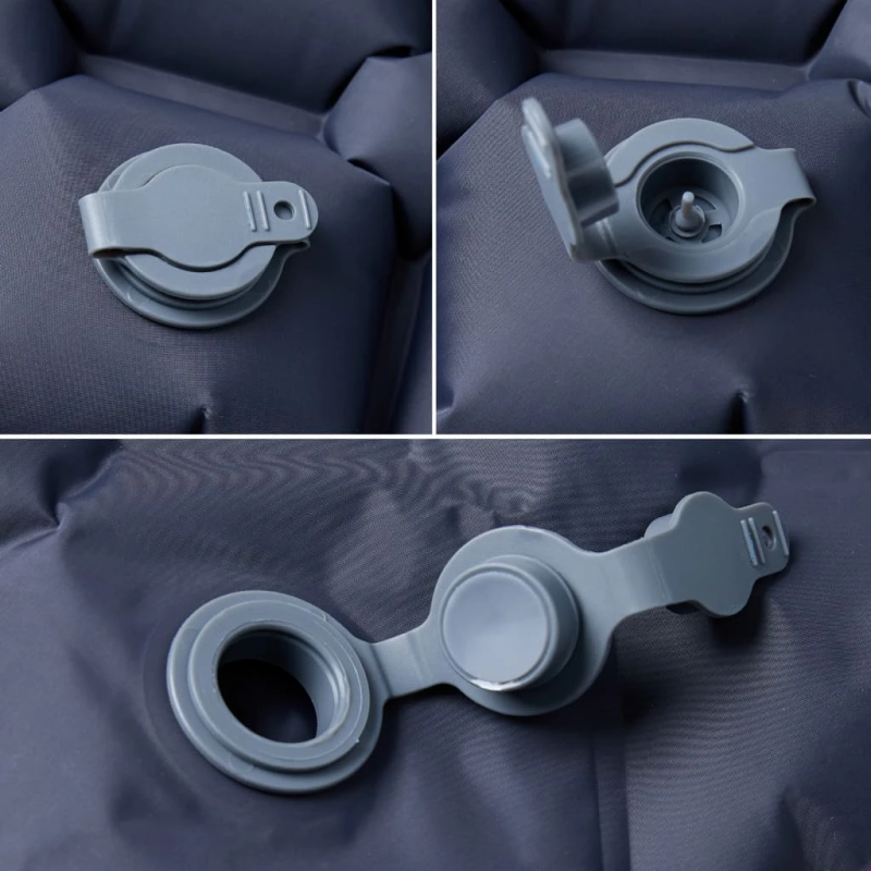 vidaXL piepūšams kempinga matracis, 190x58x6 cm, pelēks