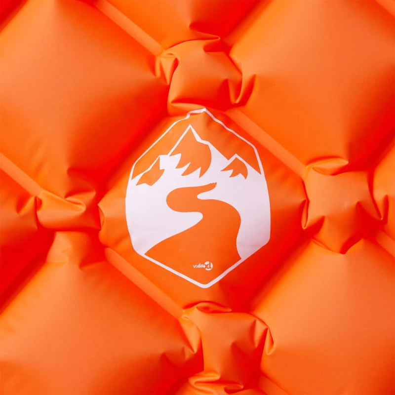 vidaXL piepūšams kempinga matracis, vienvietīgs, 190x58x6 cm, oranžs