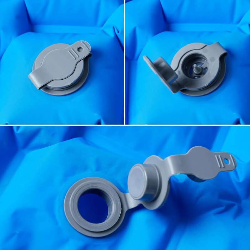 vidaXL piepūšams kempinga matracis, vienvietīgs, 190x58x6 cm, zils