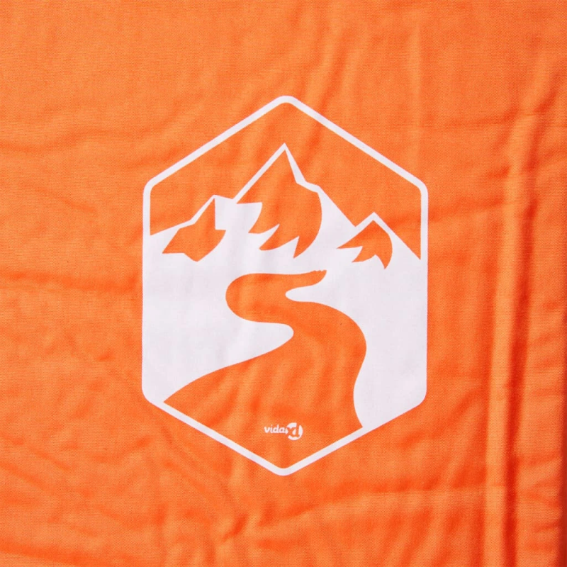 vidaXL pašpiepūšams kempinga matracis, spilvens, vienvietīgs, oranžs