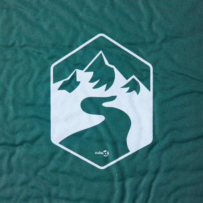 vidaXL pašpiepūšams kempinga matracis, spilvens, vienvietīgs, zaļš