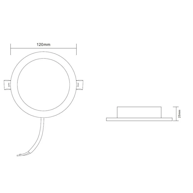 Led gaismeklis ieb. epirus 6w apaļa