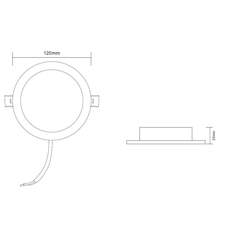 Led gaismeklis ieb. epirus 6w apaļa
