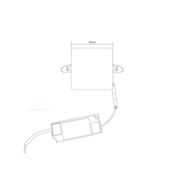 Led gaismeklis ieb frameless10w kvadrāt.