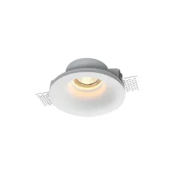 Recessed light gypsum gu10 round white