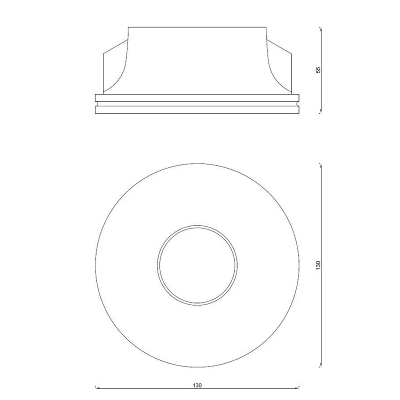 Gaismeklis ieb.gypsum gu10 apaļš balts