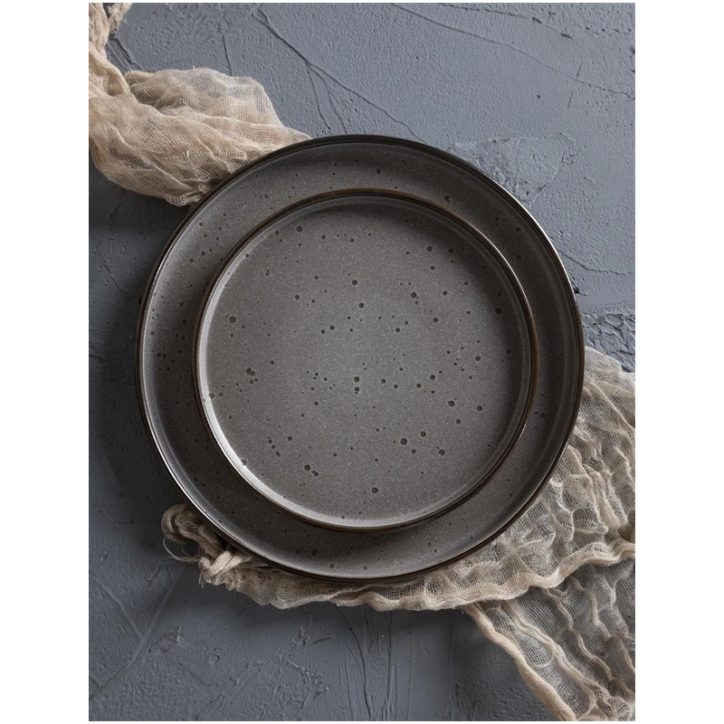 Šķīvis des.domoletti brown dots 19,6cm