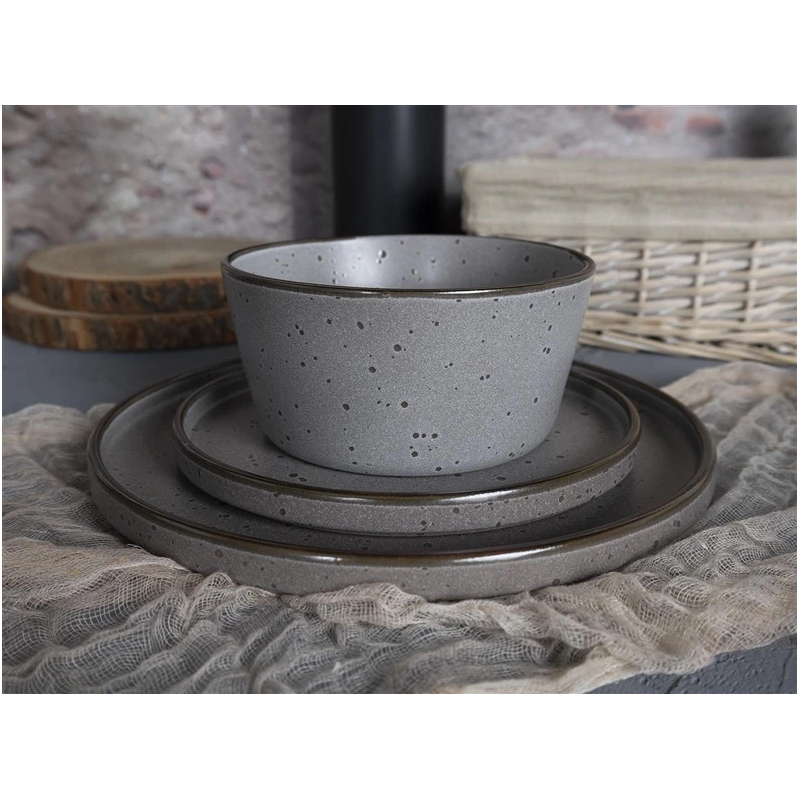 Šķīvis des.domoletti brown dots 19,6cm