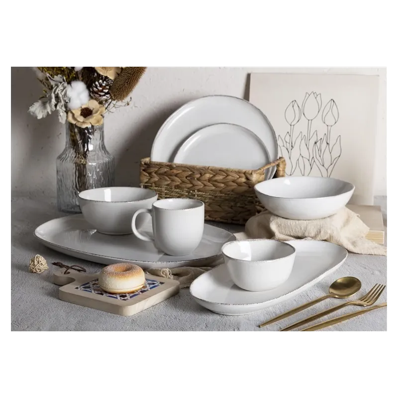 Šķīvis pusdienu Domoletti Sesam Dots, DIA 20.3 cm, balta