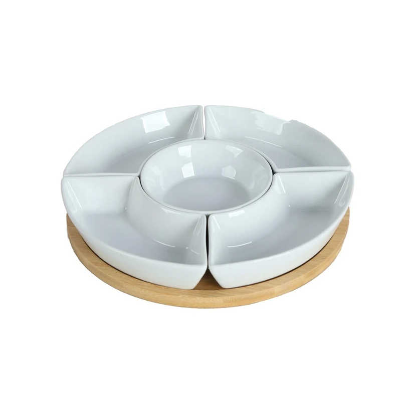 Šķīvis serv.porc.ar bamb.paliktni d29cm