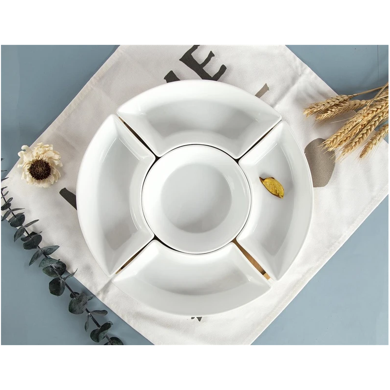 Šķīvis serv.porc.ar bamb.paliktni d29cm