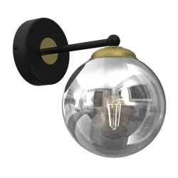 Sienas lampa bursa e14 melna-zelta