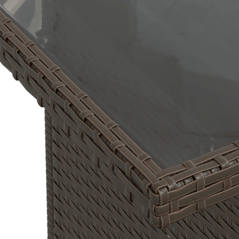 vidaXL 6-daļīgs dārza dīvānu komplekts, matrači, brūna PE rotangpalma