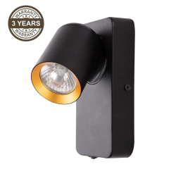 Sienas lampa tunis gu10 ml9943 mel.-zel.