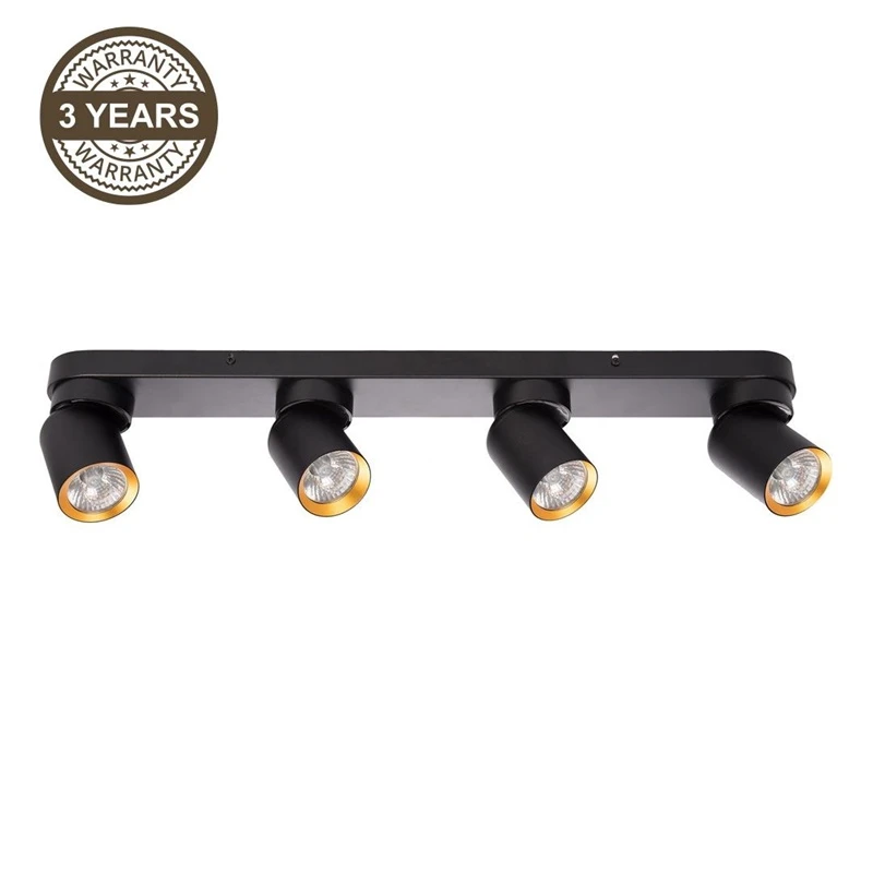 Lampa tunis 4xgu10 ml9939 melna-zelta