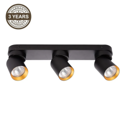 Lampa tunis 3xgu10 ml9937 melna-zel