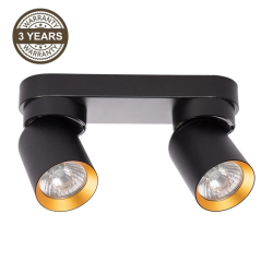 Lampa tunis 2xgu10 ml9935 melna-zel