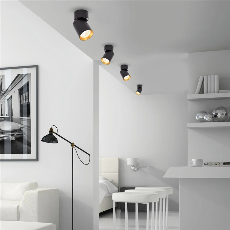 Lampa tunis gu10 ml9933 melna-zelta