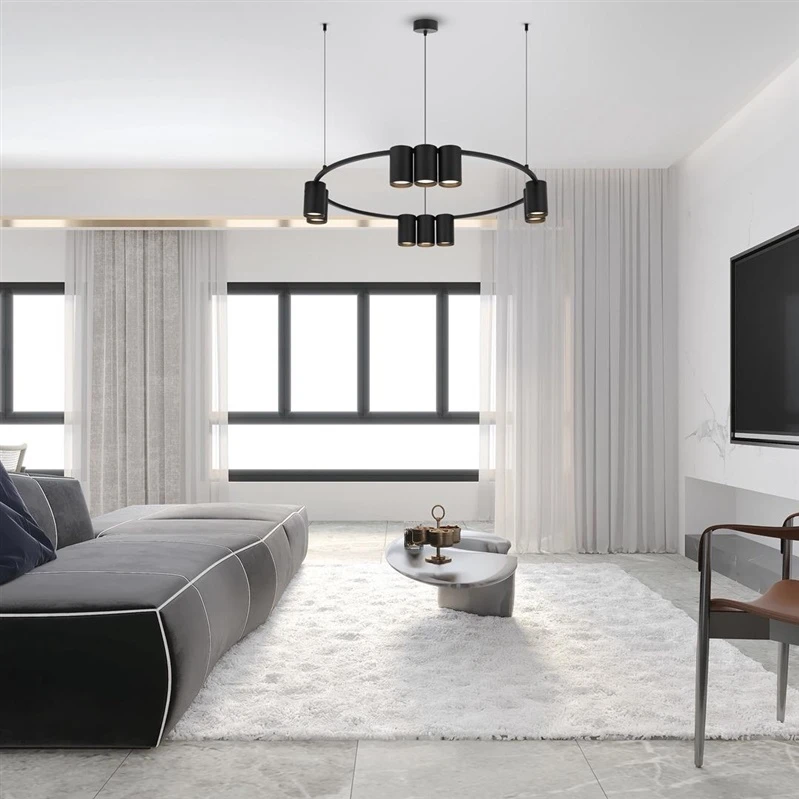 Lampa griestu pori 10xgu10 ml0373 melna