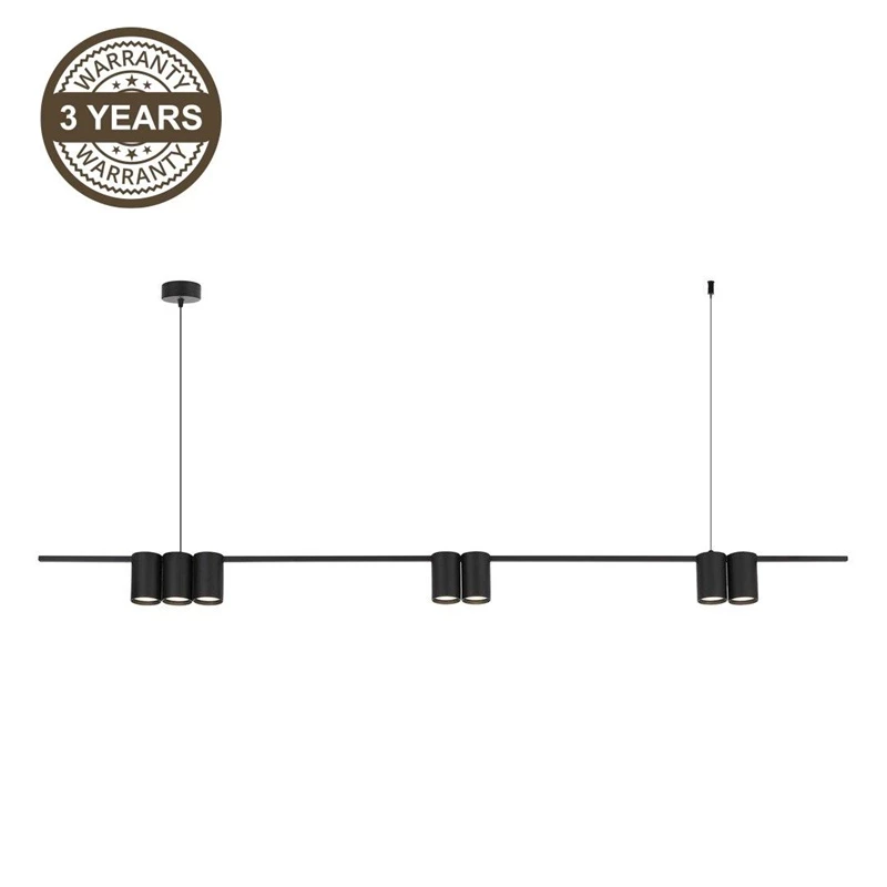 Lampa griestu pori 7xgu10 ml0370 melna