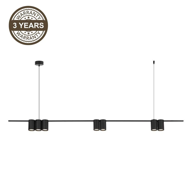 Lampa griestu pori 7xgu10 ml0370 melna