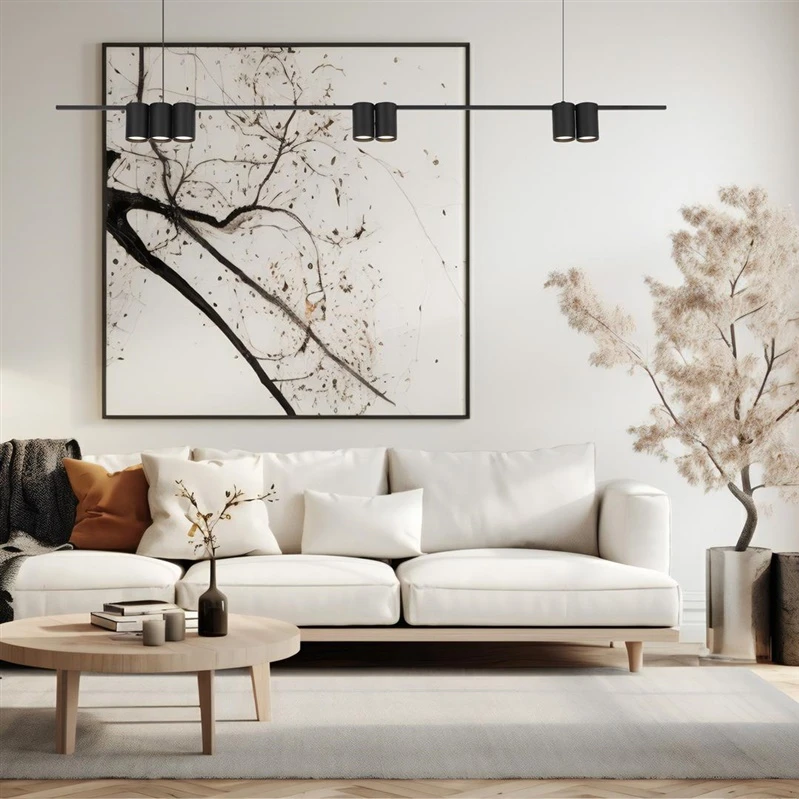 Lampa griestu pori 7xgu10 ml0370 melna