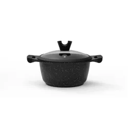 Puodas Domoletti Black Marble, 20 cm, 2.6 l