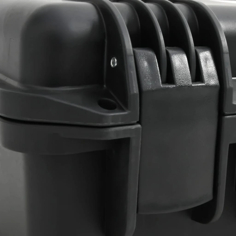 vidaXL pārnēsājams lidojumu koferis, melns, 46,5x21,5x17,5 cm, PP